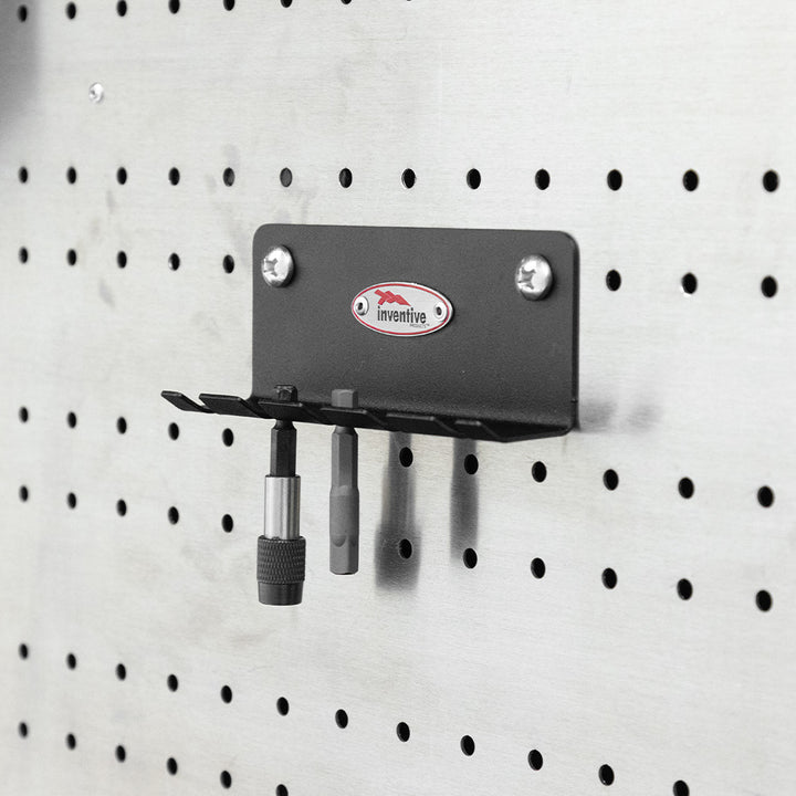 Front left side of Impact bit holder with drill bit.