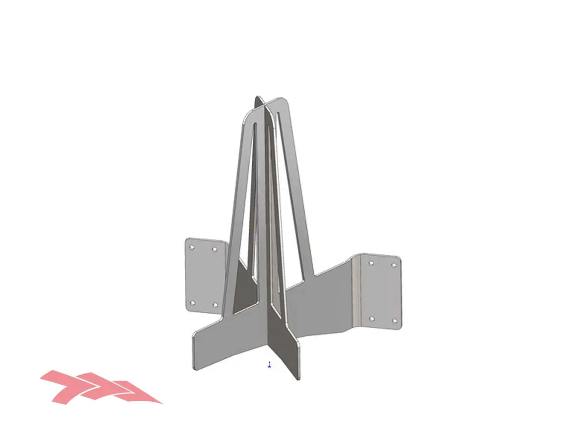 Large Vertical Cone Mount Technical Rendering