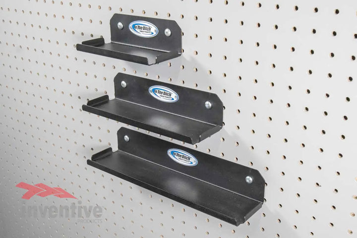 pegboard wall shelves varying sizes