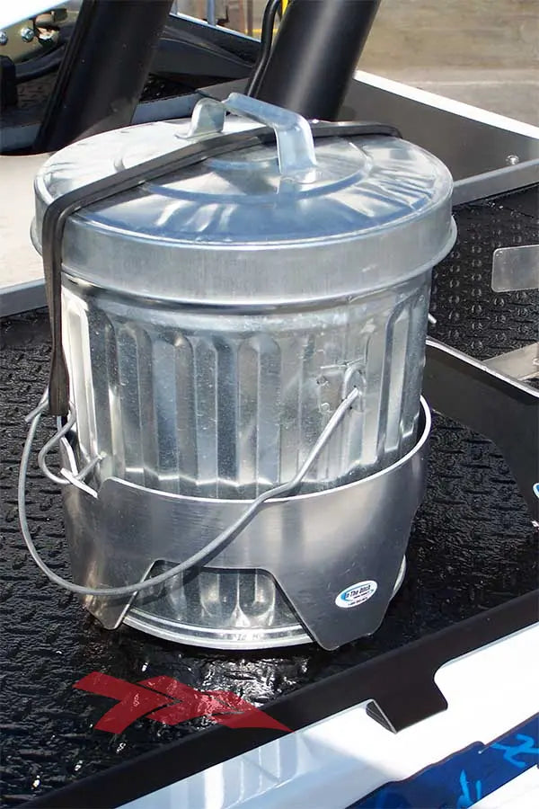 flat surface trash can mount