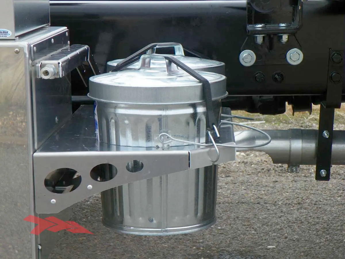 galvanized trash can