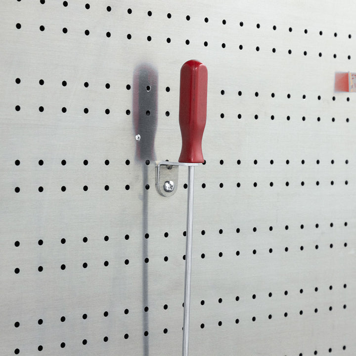 Single Ring Tool Holder on Pegboard with screwdriver