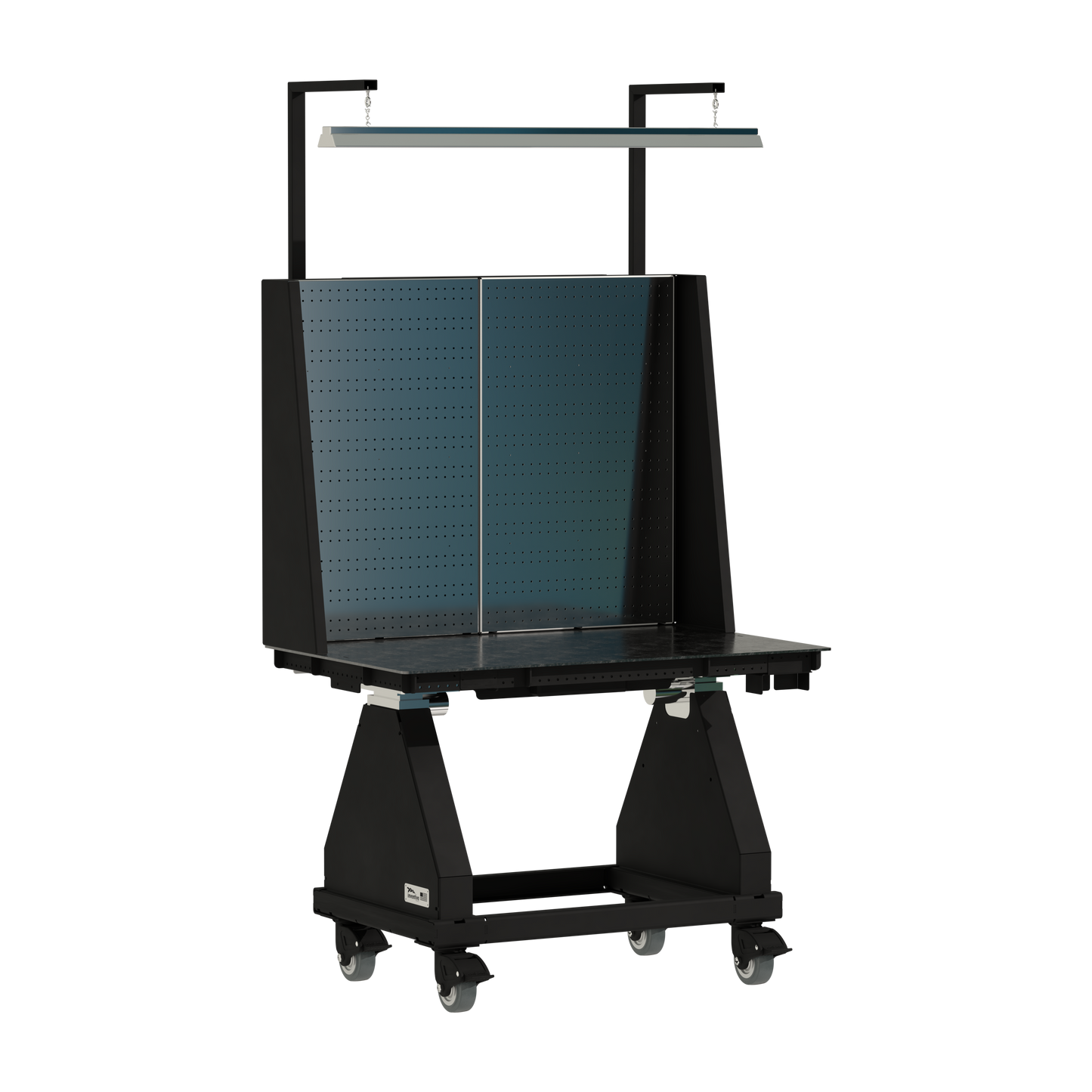 48" // Black // Pegboard // Light