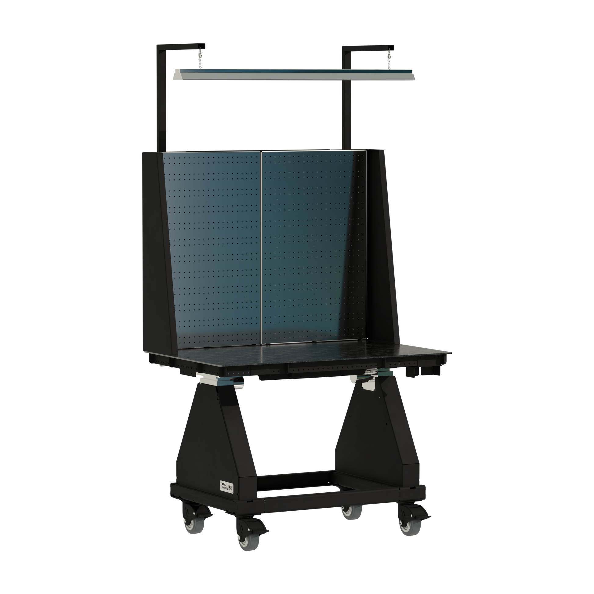 48" // Black // Pegboard // Light
