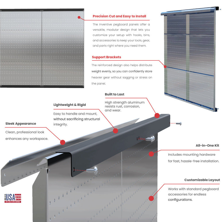 4’ Pegboard Panel System