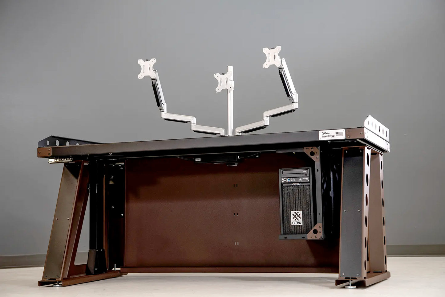 Powerlift™ Work Desk Triple Arm Tabletop Monitor Mount