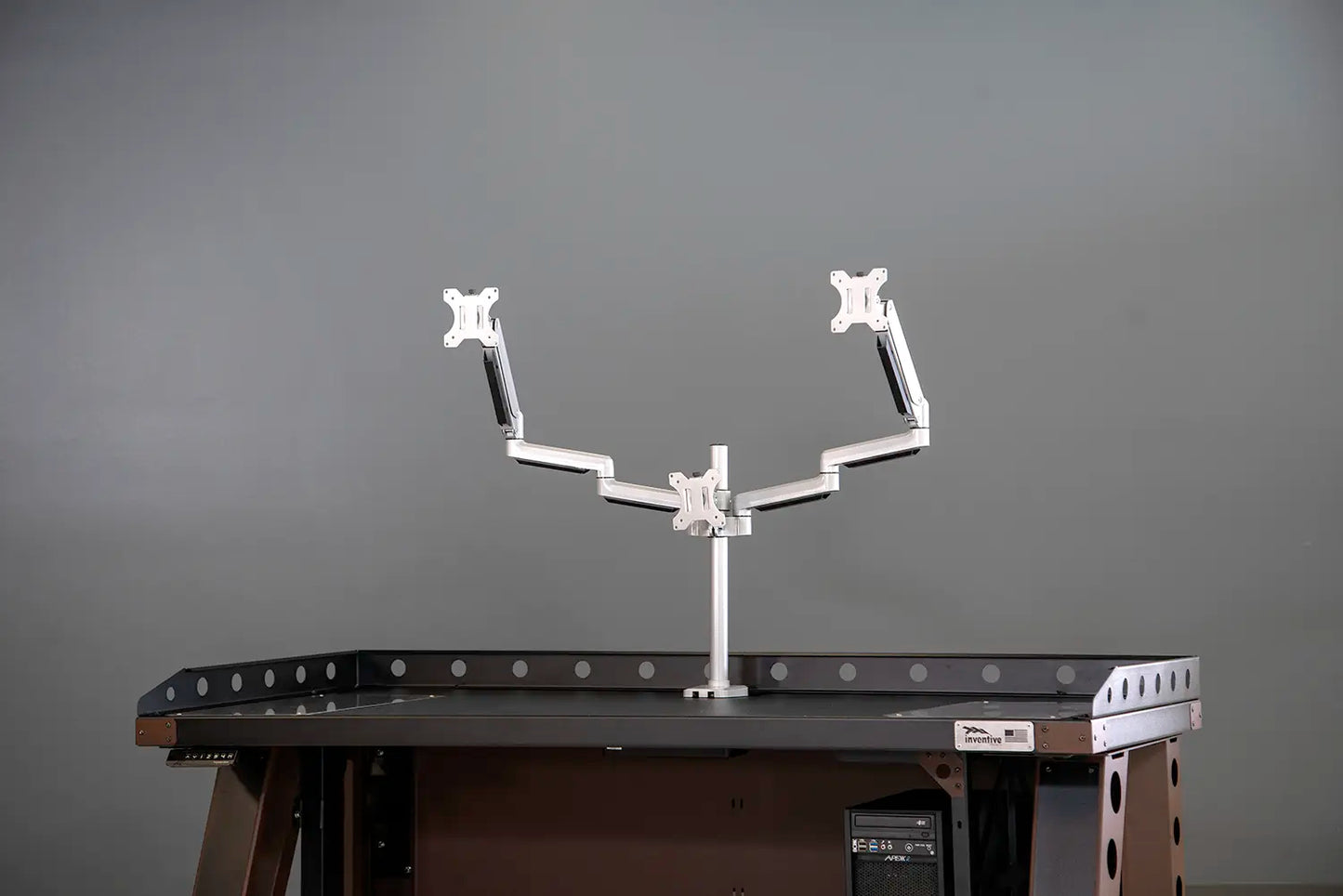 Powerlift™ Work Desk Triple Arm Tabletop Monitor Mount