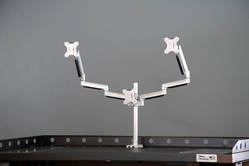 Load image into Gallery viewer, Powerlift™ Office Desk Triple Arm Tabletop Monitor Mount
