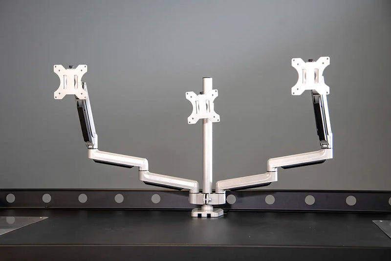 Load image into Gallery viewer, Powerlift™ Office Desk Triple Arm Tabletop Monitor Mount
