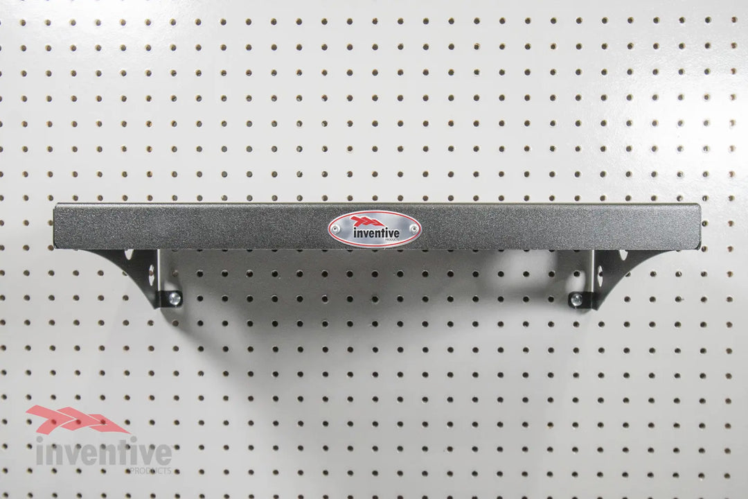 inventive products metal shelf on pegboard