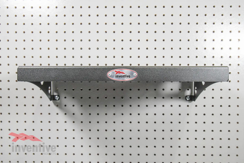 Load image into Gallery viewer, inventive products metal shelf on pegboard
