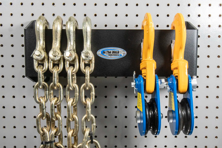 Metal Chains and Pulley Gear Pegboard Hanger