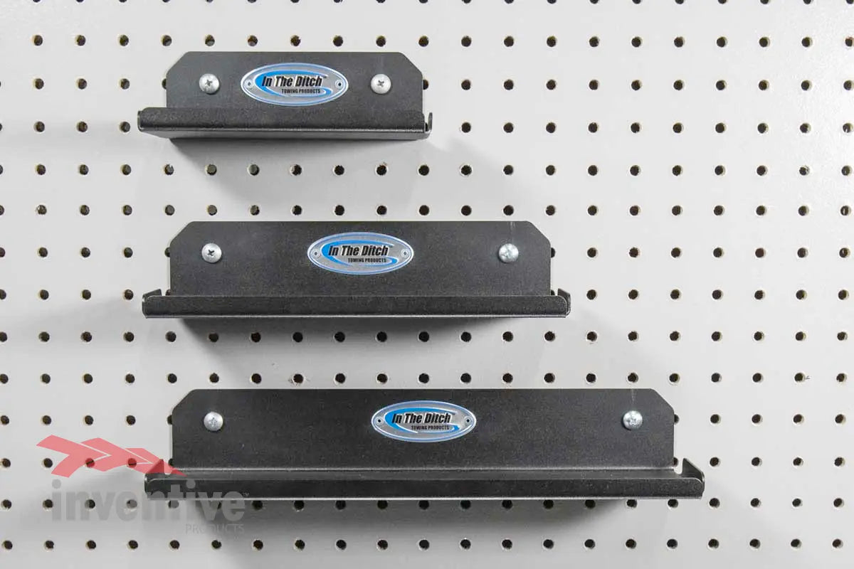 multiple width metal wall shelves