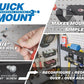 quick mount pegboard system with specialized quick mount screw that fits standard 1/4 inch holes. no drilling required.
