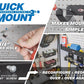 quick mount pegboard system with specialized quick mount screw that fits standard 1/4 inch holes. no drilling required.