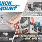 quick mount pegboard system with specialized quick mount screw that fits standard 1/4 inch holes. no drilling required.