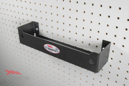 Storage Tray Mounted On Pegboard Wall