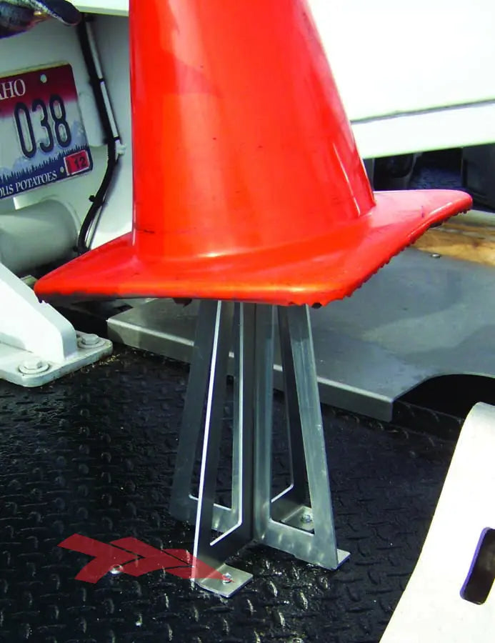   Traffic Cone Holder Flat Mounts to Truck Bed