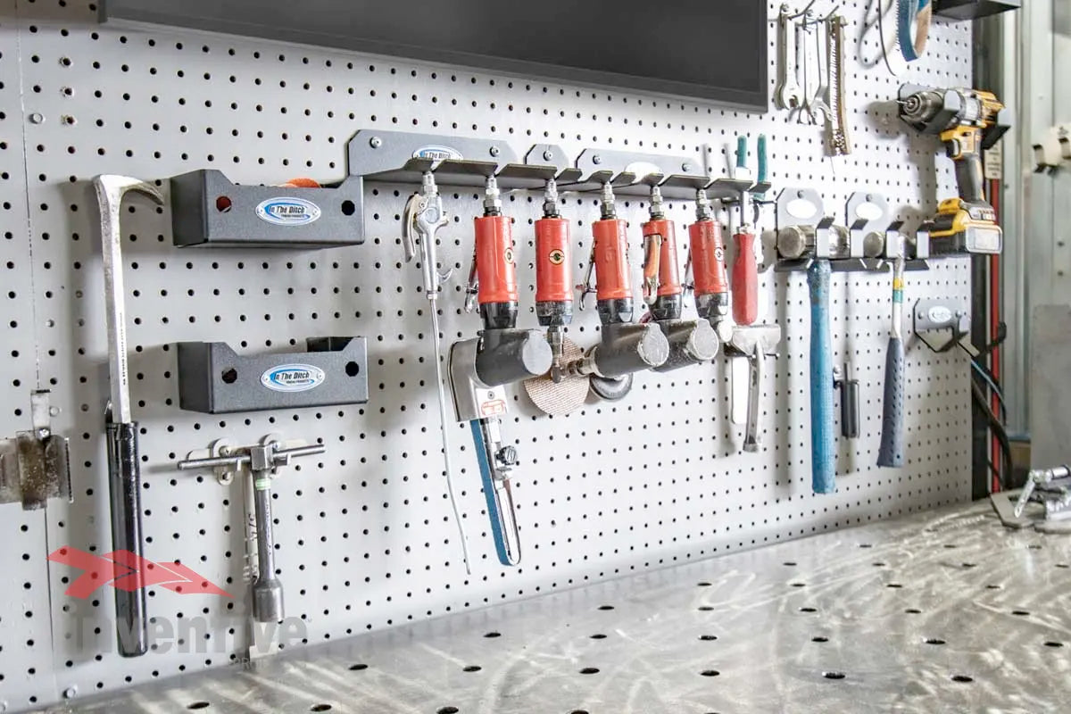 air tool pegboard storage