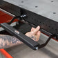 clamp holder pivots up and allows you to reach underneath weld table