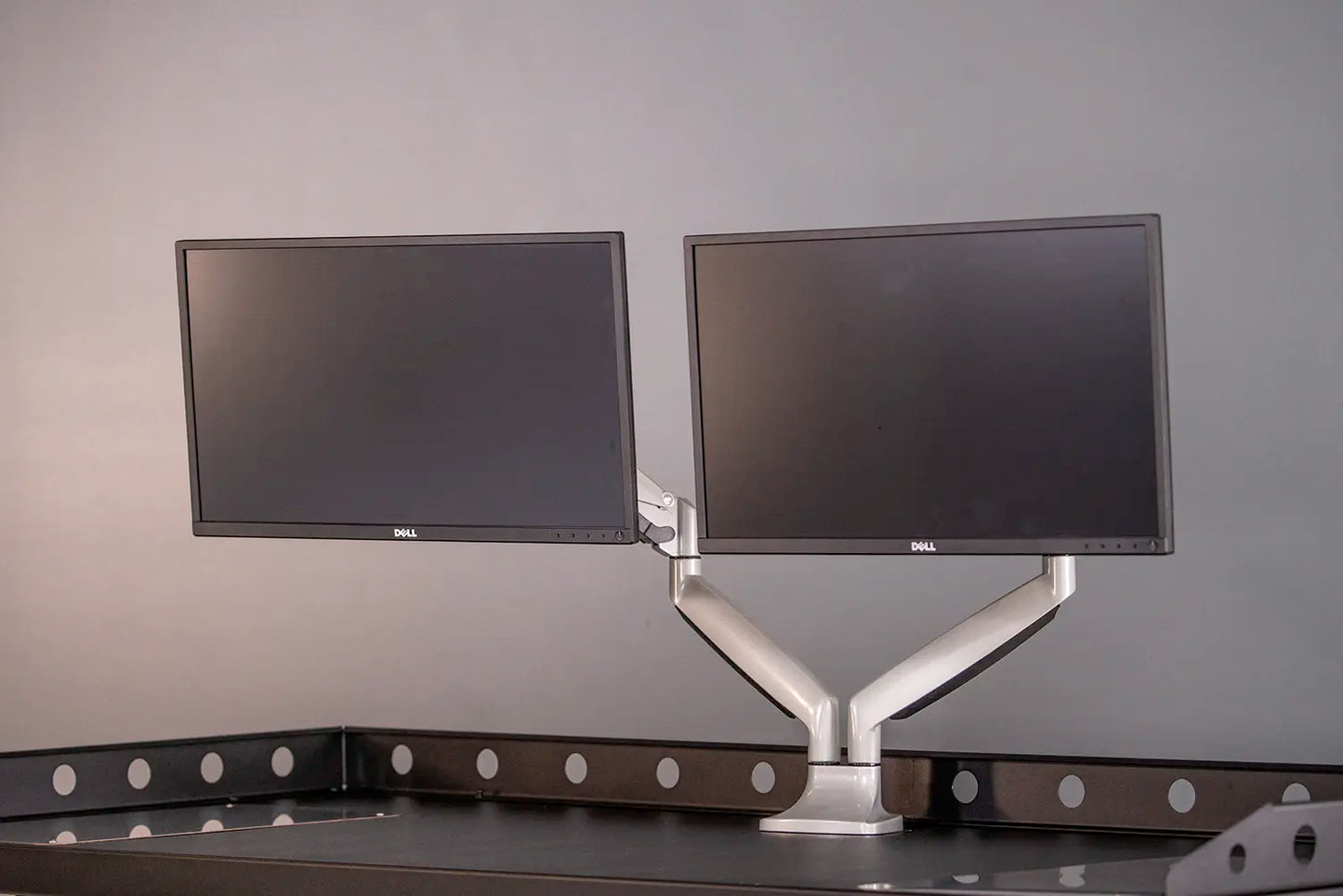 Powerlift™ Work Desk Double Arm Tabletop Monitor Mount