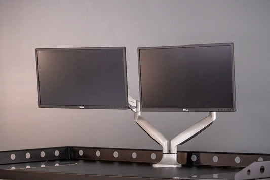 Powerlift™ Office Desk Double Arm Tabletop Monitor Mount
