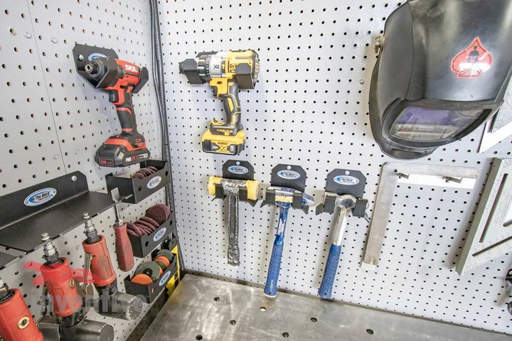 garage organization drill holder