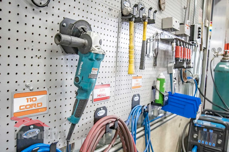 Load image into Gallery viewer, garage organization pegboard
