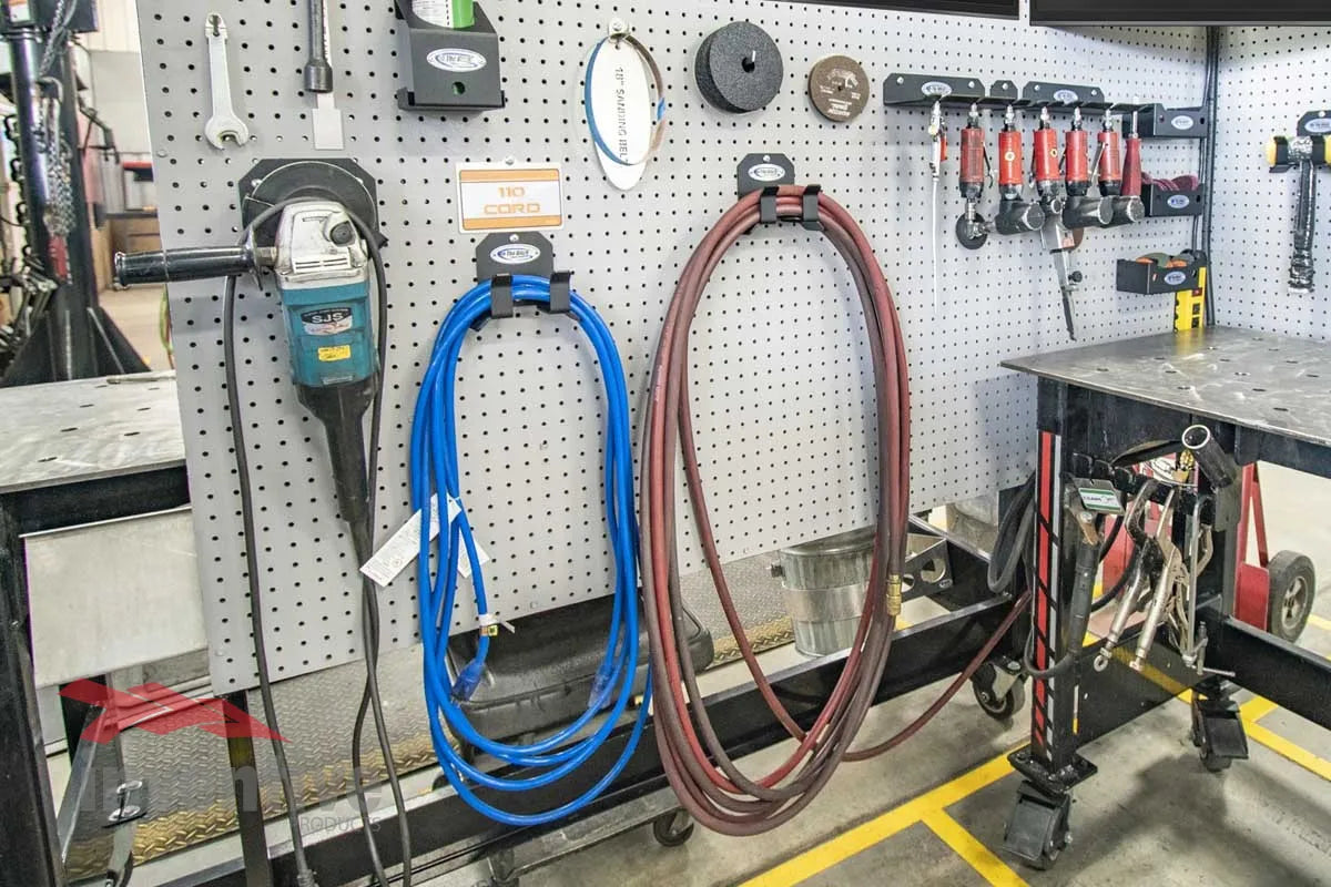 garage shop organization pegboard