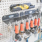 gyro screwdriver holder garage pegboard wall