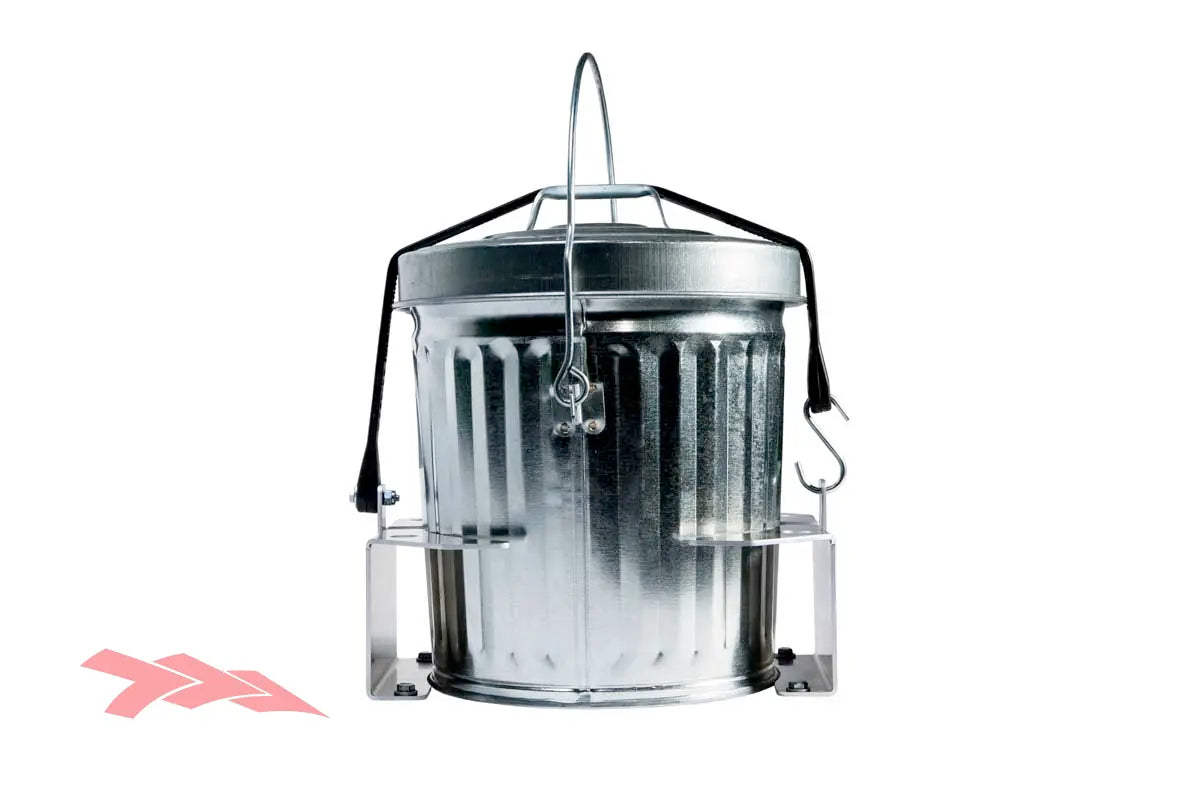 in the ditch adjustable trash can mount