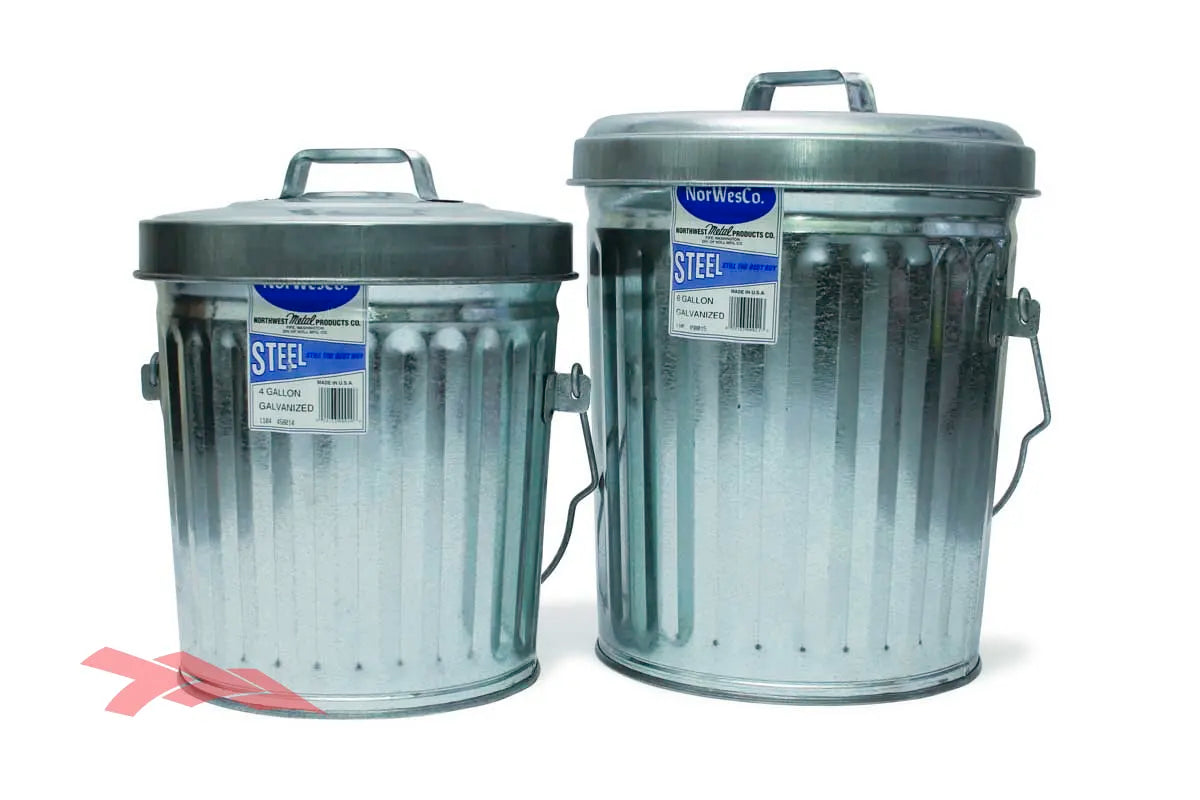 in the ditch trash cans