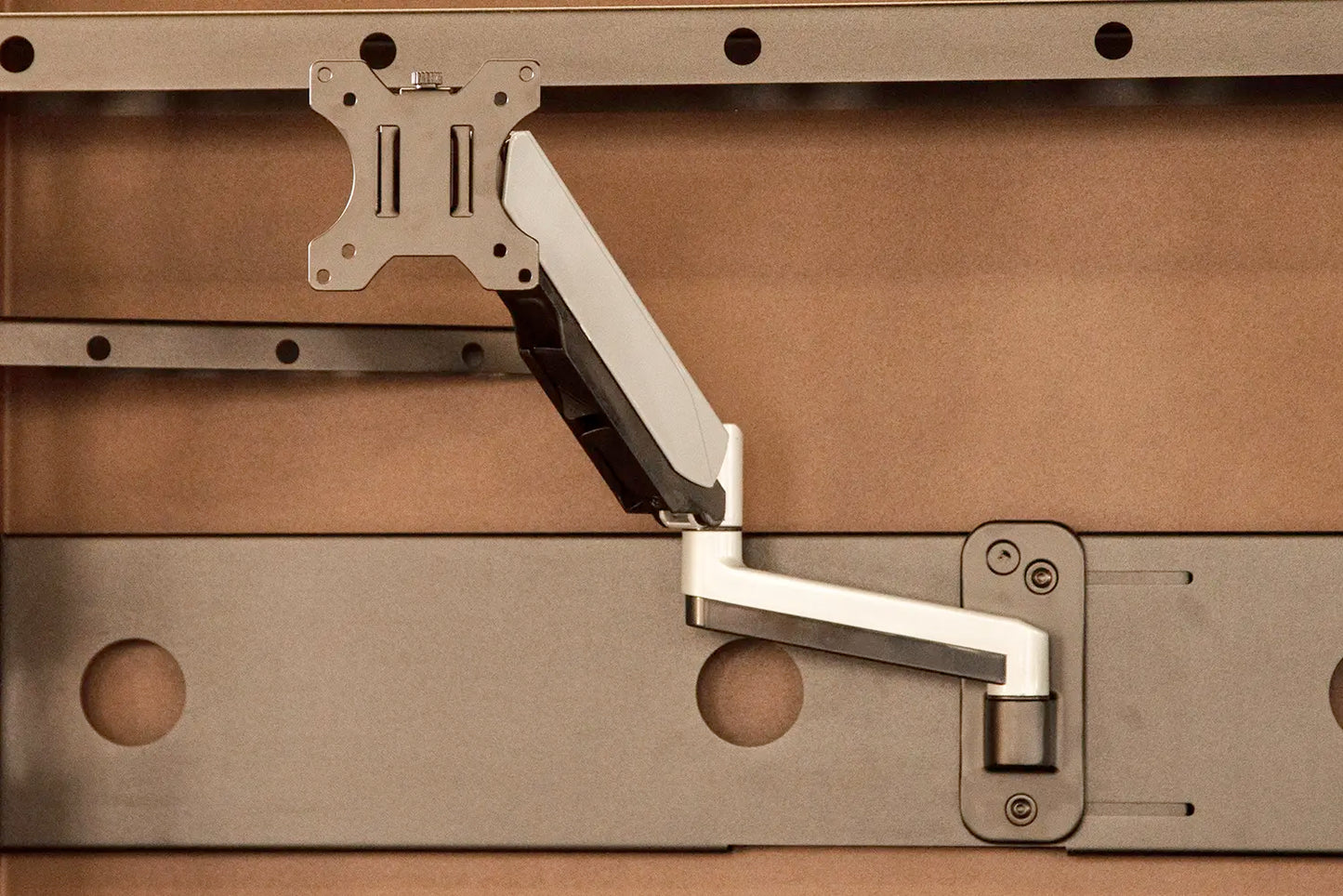 Powerlift™ Work Desk Single Arm Wall Mounted Monitor Mount