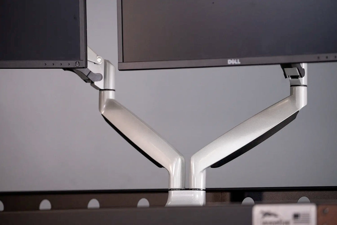 Powerlift™ Work Desk Double Arm Tabletop Monitor Mount - Inventive
