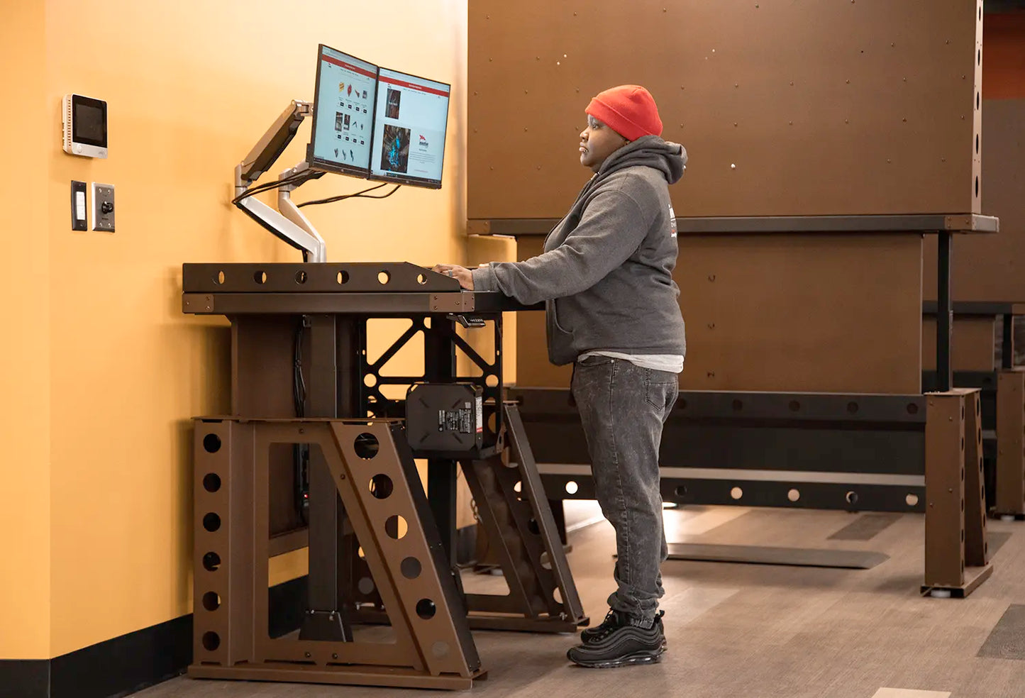 Powerlift™ Work Desk Double Arm Tabletop Monitor Mount