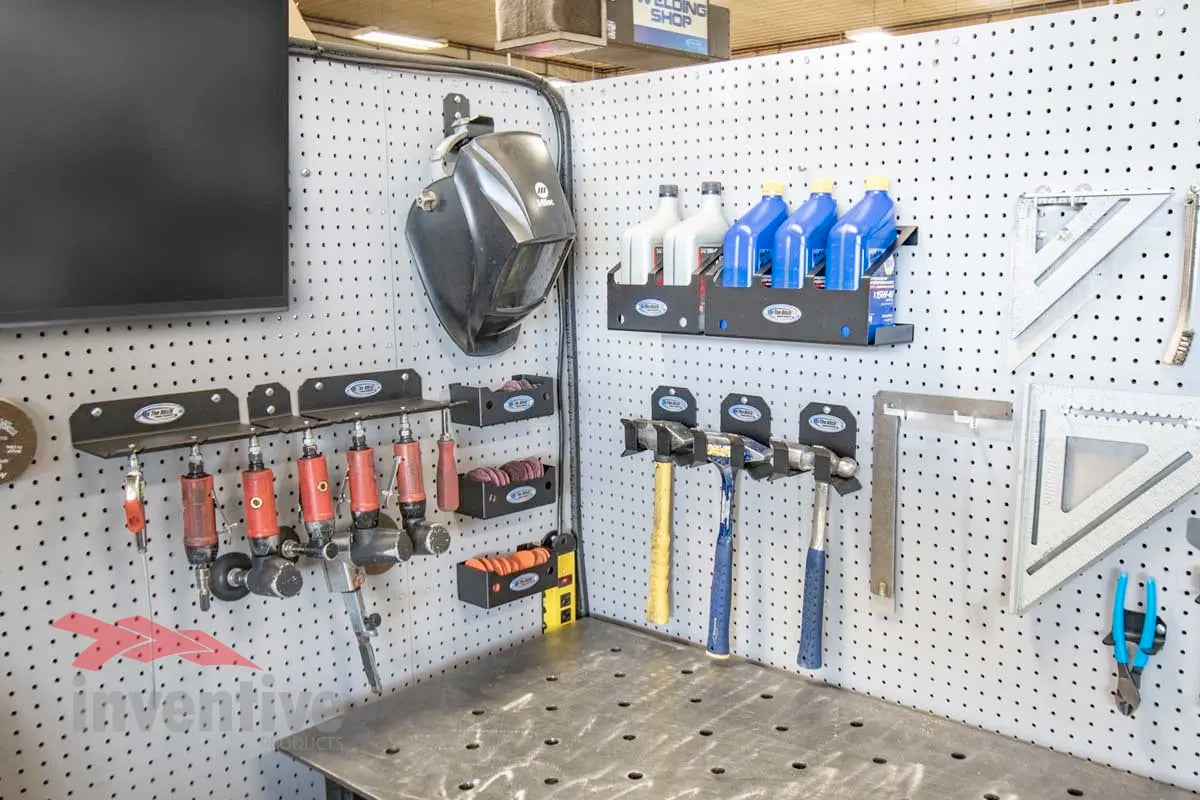 oil quart holder shop wall