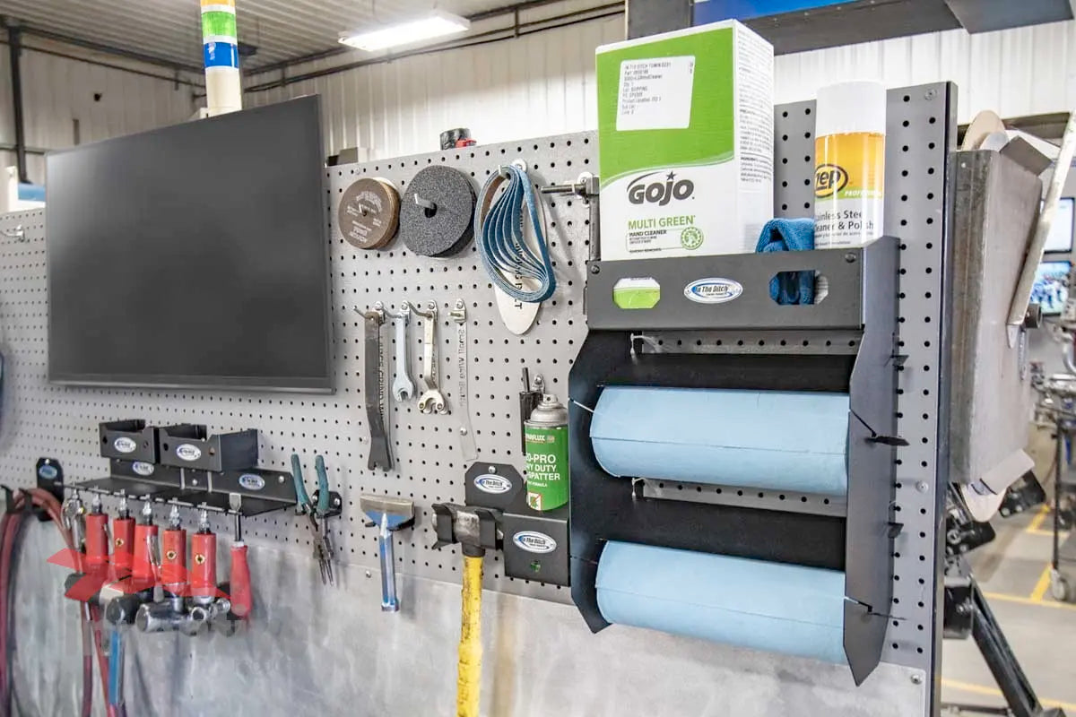 paper towel rack for garage storage