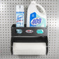 pegboard holder paper towels shelf