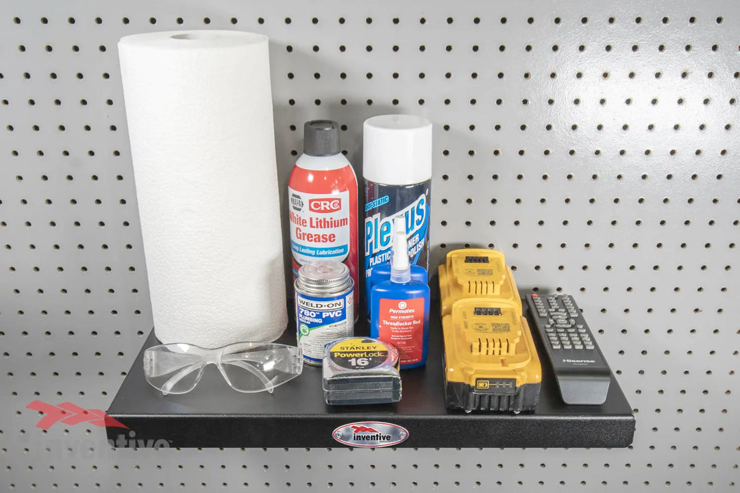 pegboard shelving for garage products