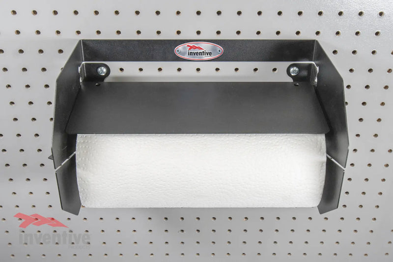 Load image into Gallery viewer, pegboard storage garage paper towel rack
