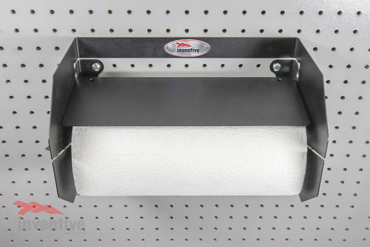 pegboard storage garage paper towel rack