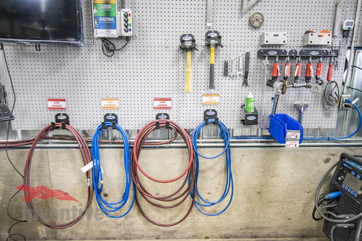  pegboard storage hammer organization hose