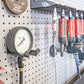 pegboard storage organization garage shop tire pressure gauge
