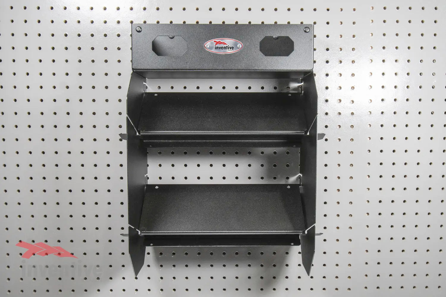 pegboard storage rack paper towel holder