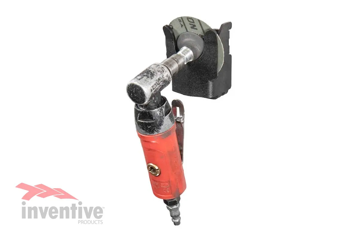 right angle grinder holder pegboard