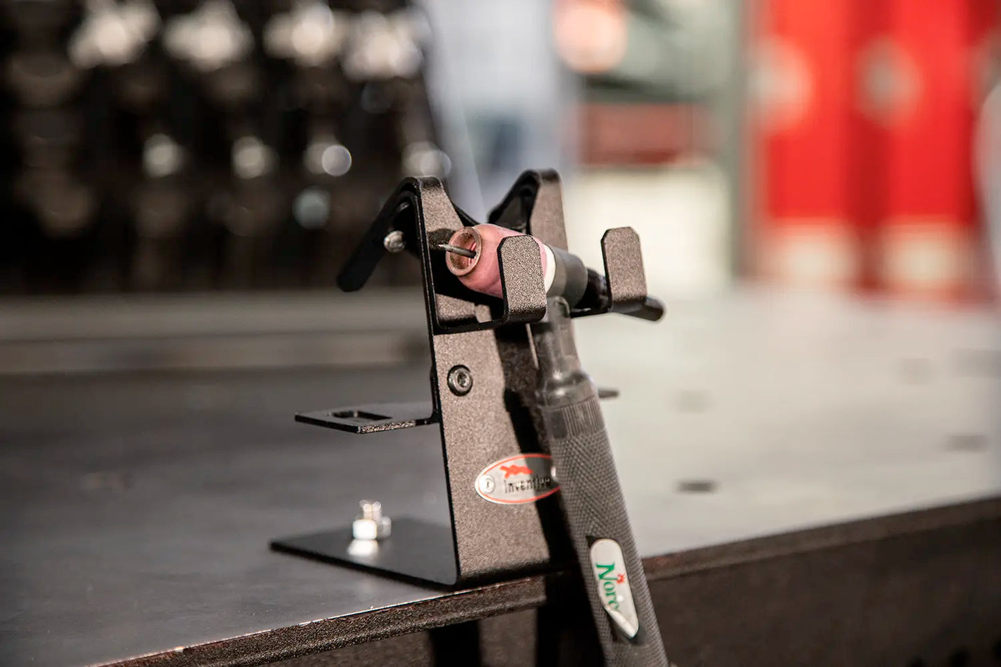 weld tabletop mount drapes tig cords