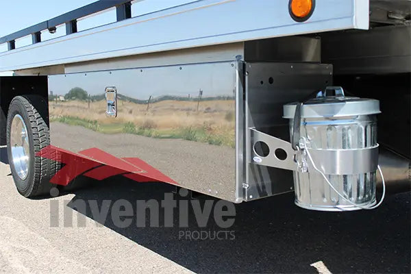 trash can mount on tow truck