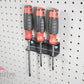 triple screwdriver organization pegboard
