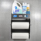 two level paper towel holder pegboard