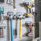 wall mount pegboard tool storage
